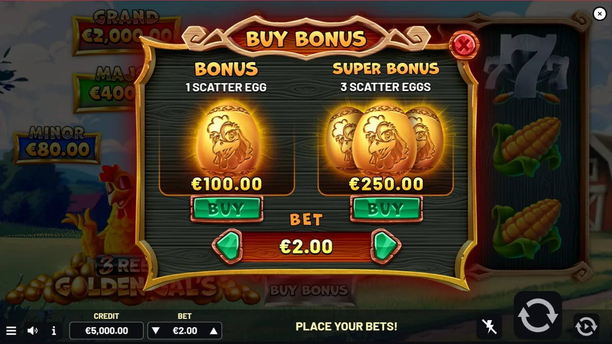 Tampilan visual slot Golden Gal’s 3 Reels dengan tema peternakan yang ceria